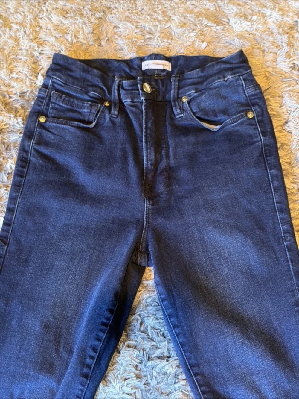 GOOD AMERICAN Skinny Dark Wash Stretch Jeans Women’s 4/27 - Picture 2 of 8